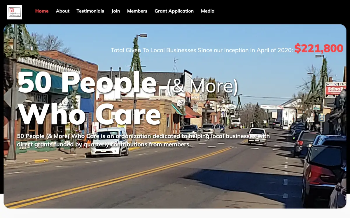 50 People Who Care website