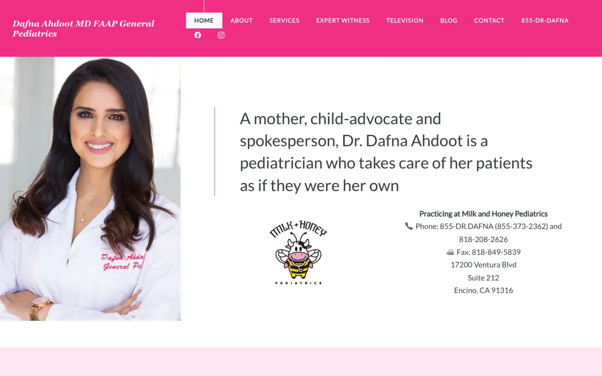 Dr. Dafna Ahdoot, MD FAAP website